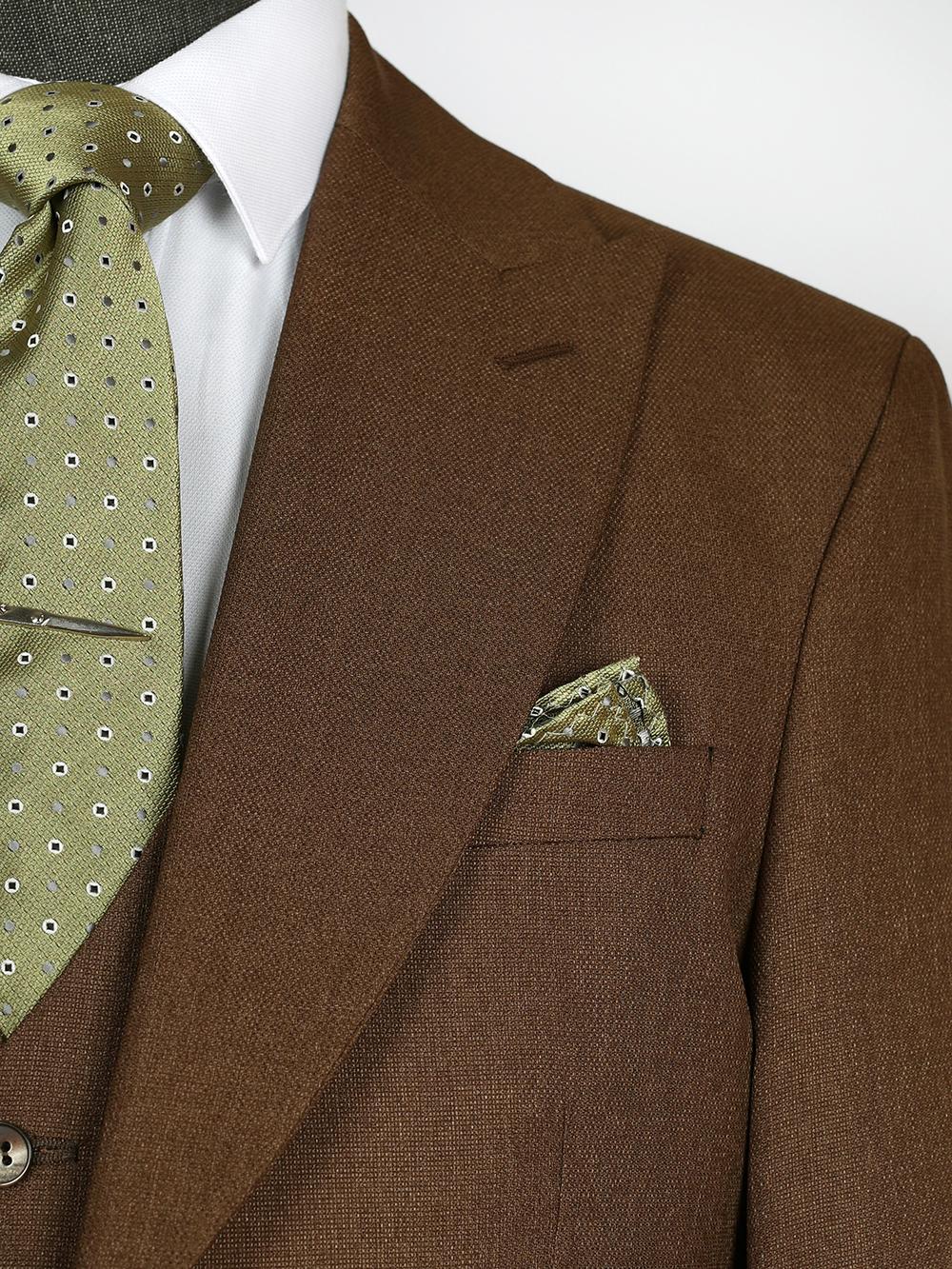 Braylen Brown Set Blazer Linen Suit