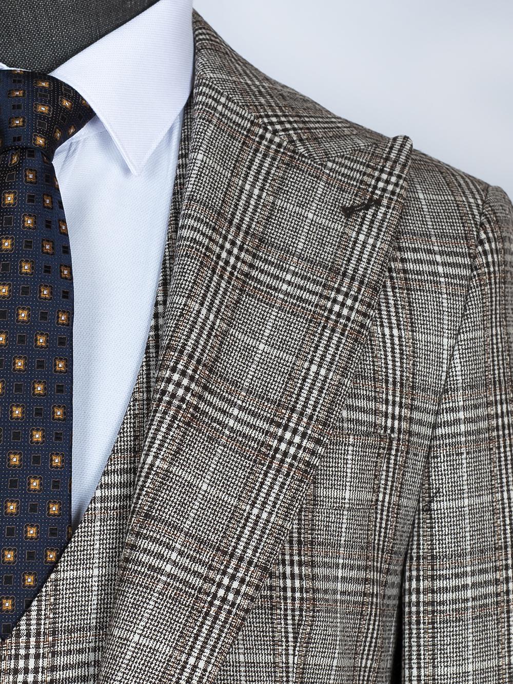 Bronson Brown Set Blazer Linen Suit