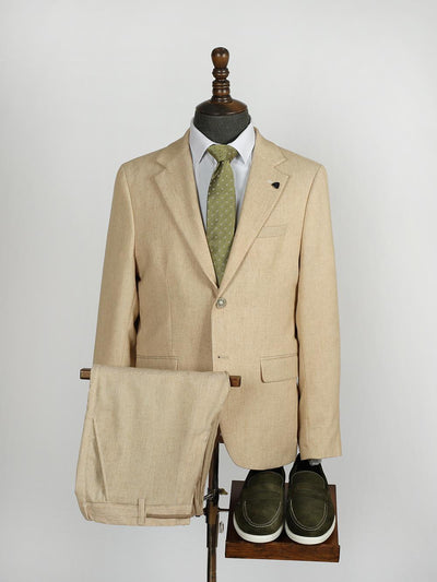 Duncan Cream Set Blazer Linen Suit