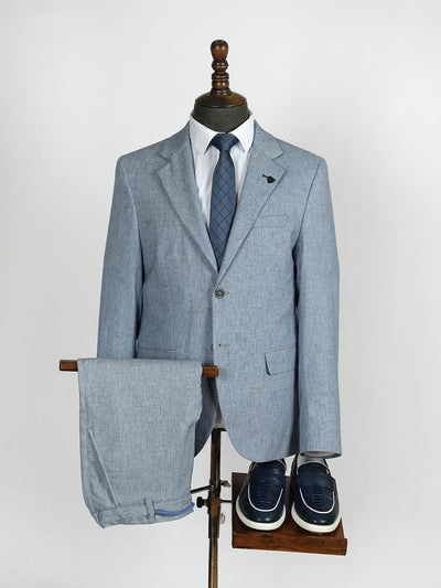 Eddie Blue Set Blazer Linen Suit