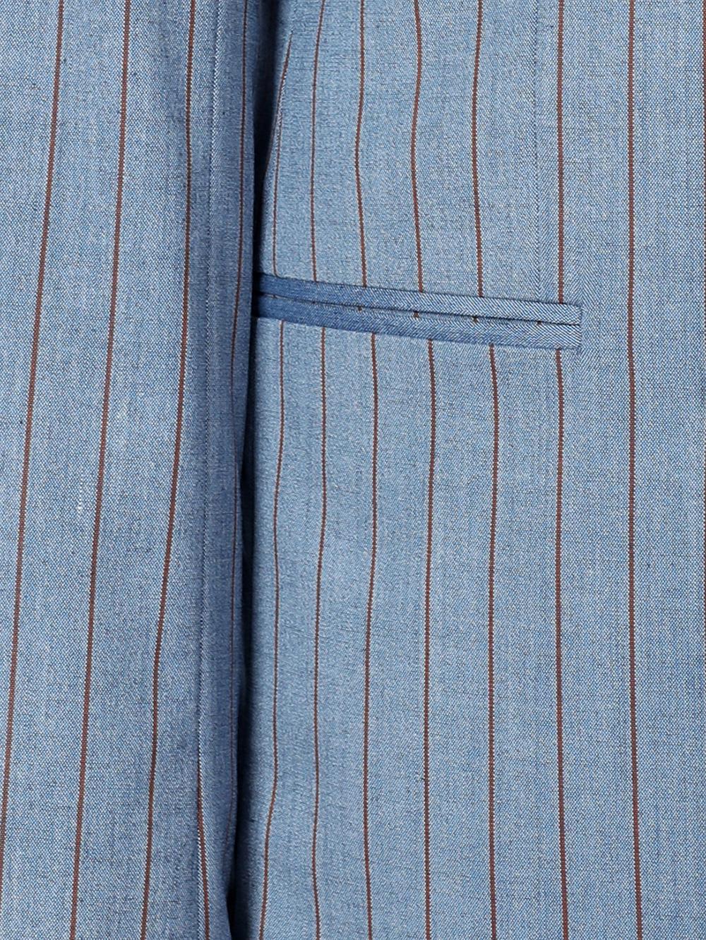 Hudson Light Blue Set Blazer Linen Suit
