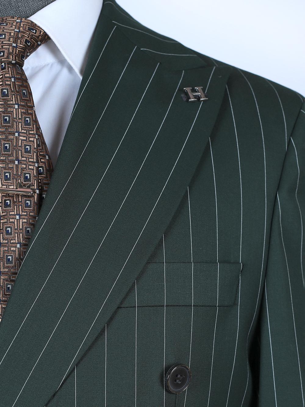 Jasiah Green Set Blazer Linen Suit