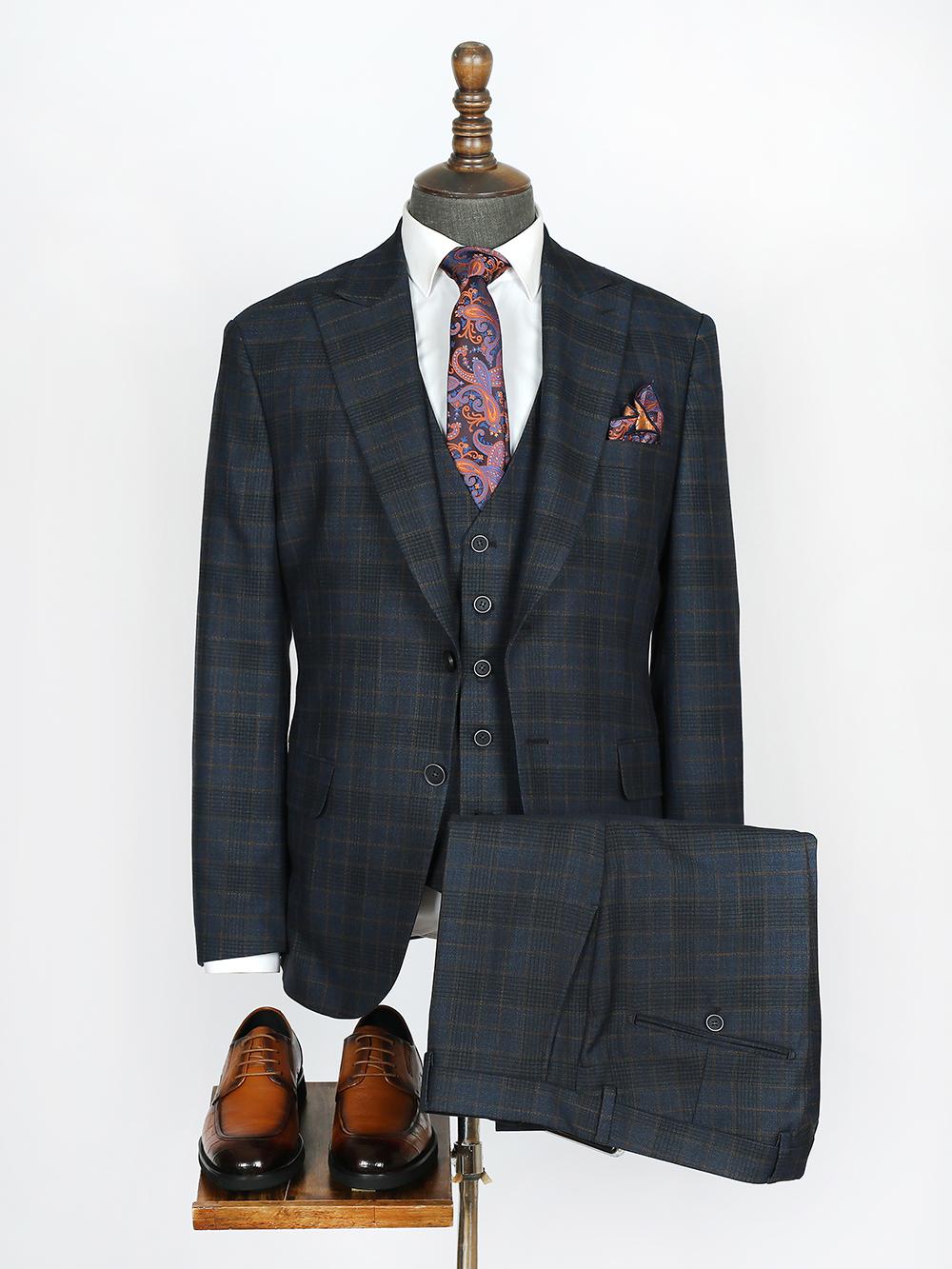 Lincoln Blue Set Blazer Linen Suit