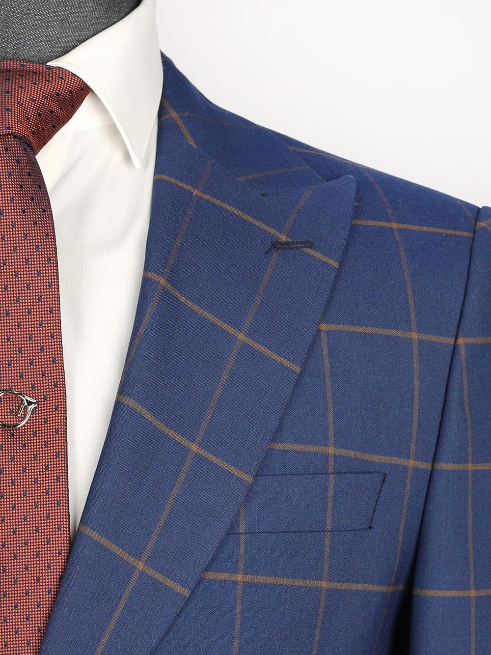 Alvaro Blue Set Blazer Linen Suit