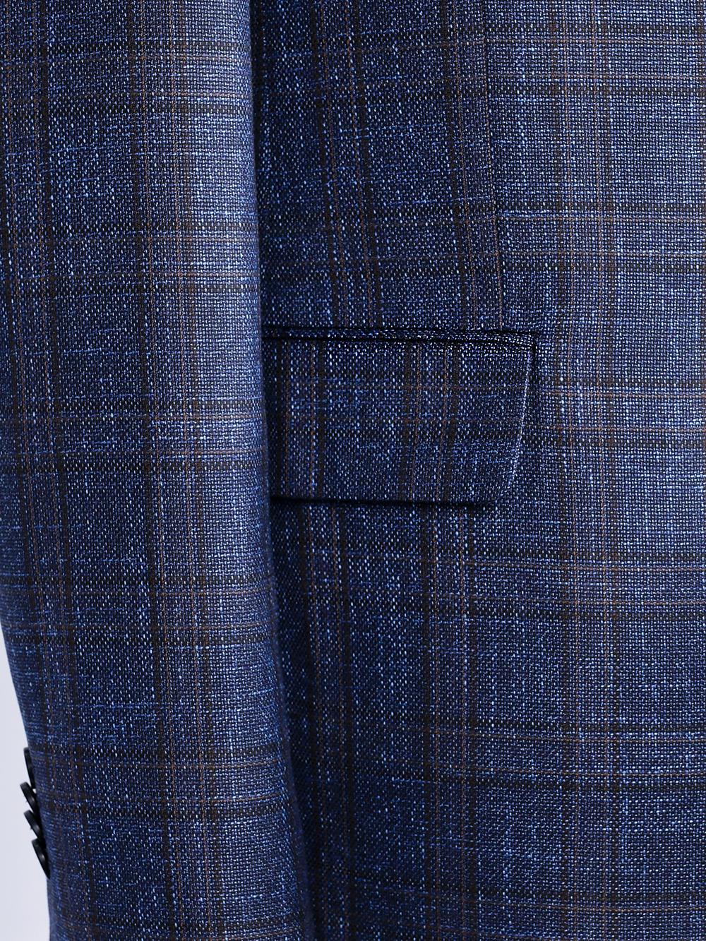 Axton Blue Set Blazer Linen Suit
