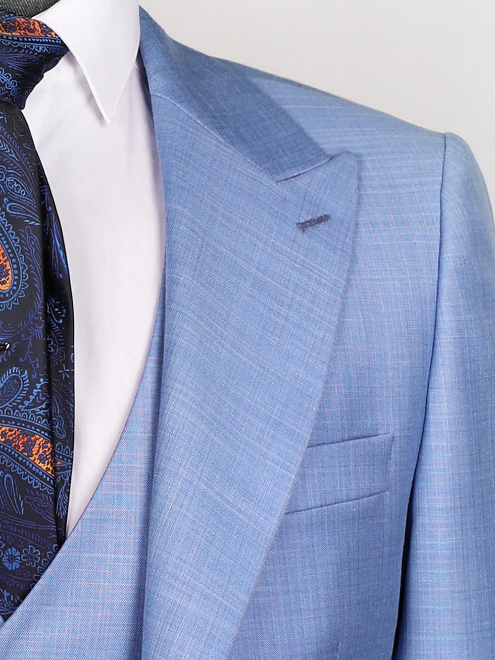 Boone Light Blue Set Blazer Linen Suit