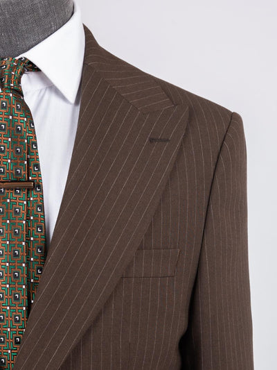 Brantley Brown Set Blazer Linen Suit