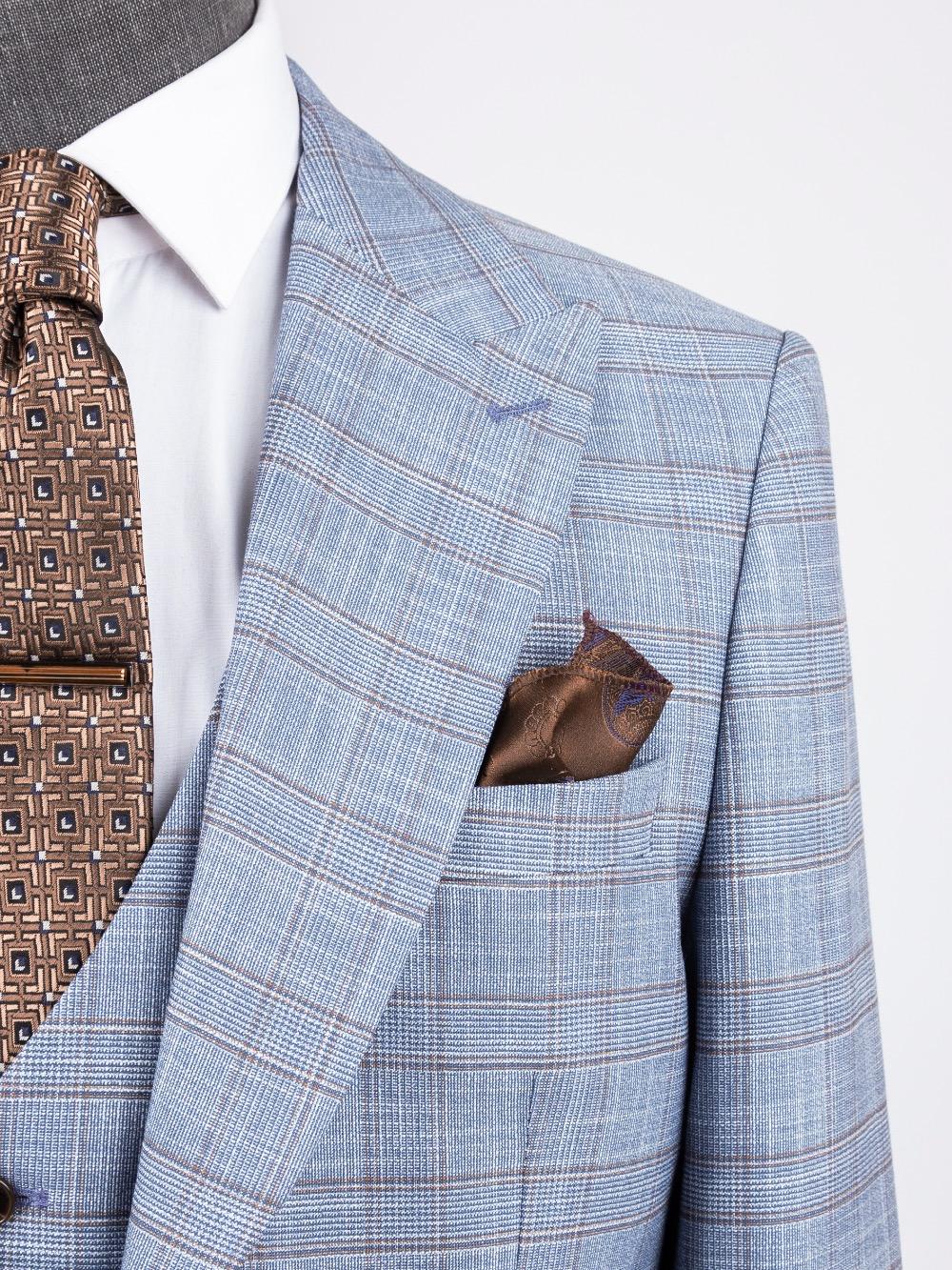 Curtis Blue Set Blazer Linen Suit