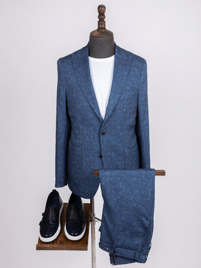 Dario Blue Set Blazer Linen Suit