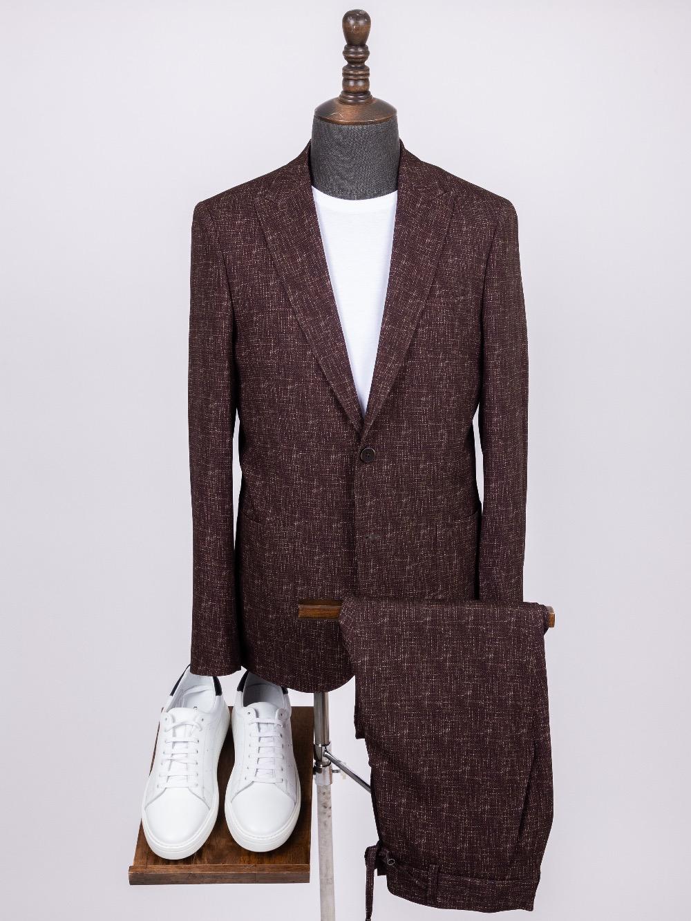 Dominic Brown Set Blazer Linen Suit