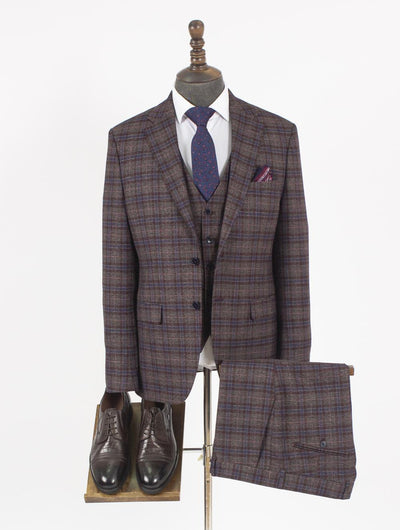 Ismael Brown Set Blazer Linen Suit