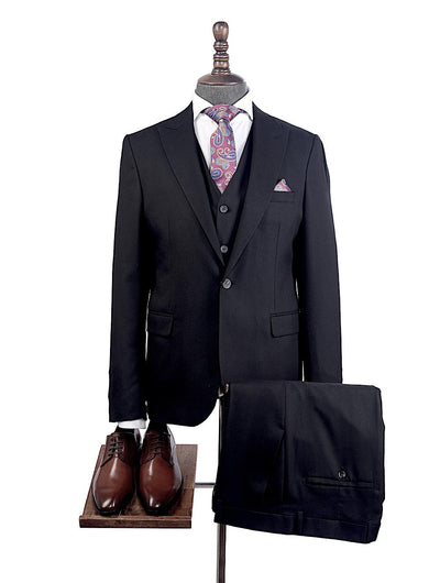 Jaxton Black Set Blazer Linen Suit