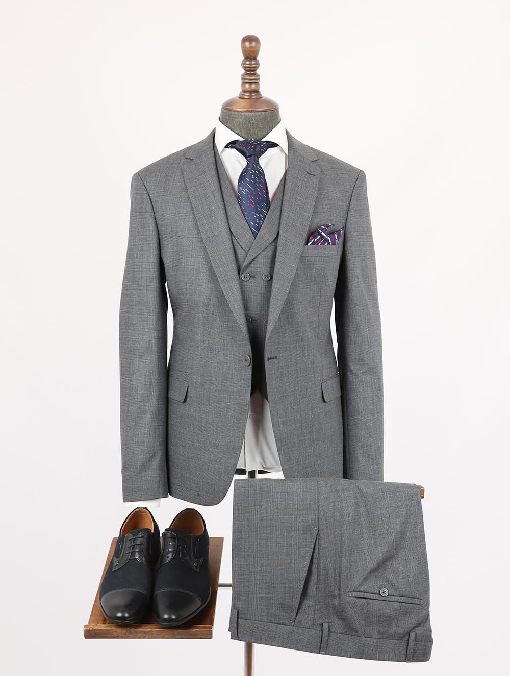 Kolton Grey Set Blazer Linen Suit