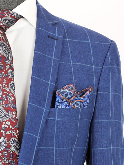 Leif Blue Set Blazer Linen Suit