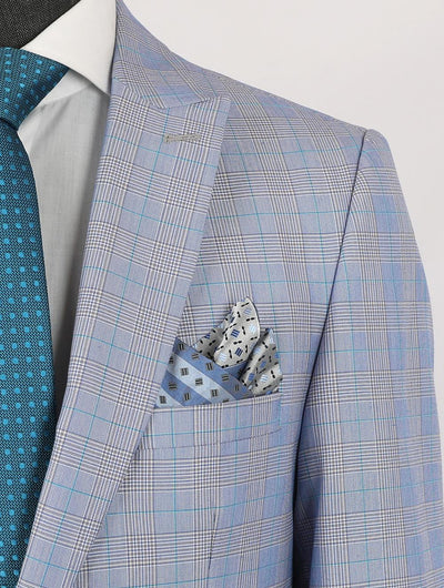 Luciano Blue Set Blazer Linen Suit