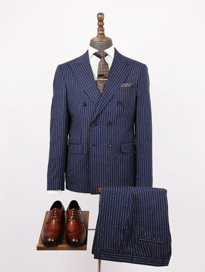 Malachi Blue Set Blazer Linen Suit