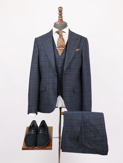 Adrian Blue Set Blazer Linen Suit