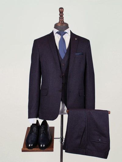 Branson Purple Set Blazer Linen Suit