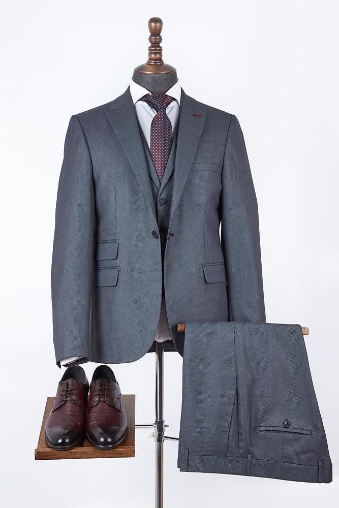 Corbin Grey Set Blazer Linen Suit