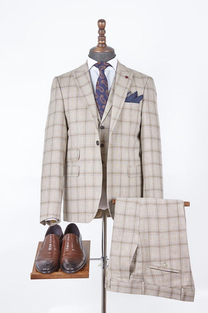 Evan Cream Set Blazer Linen Suit