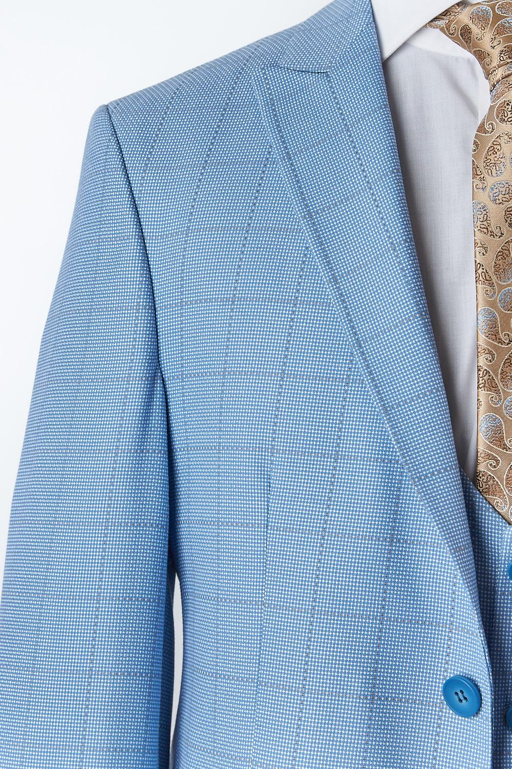 Jakobe Blue Set Blazer Linen Suit