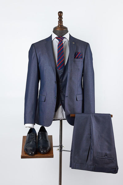 Kade Blue Set Blazer Linen Suit