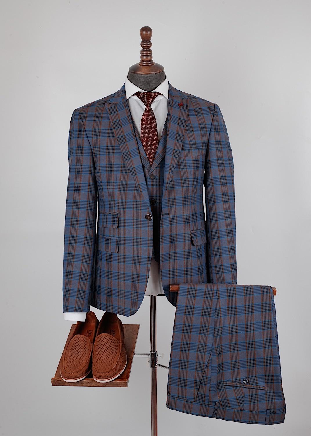 Warren Blue Set Blazer Linen Suit