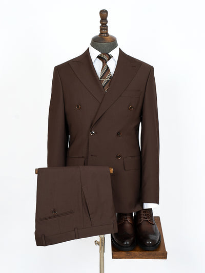 Azrael Brown Set Blazer Linen Suit