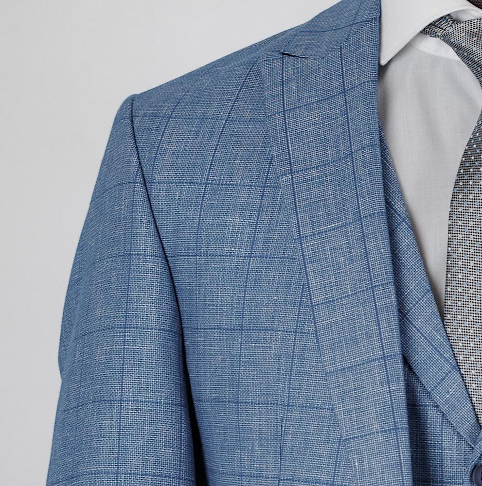 Wyatt Blue Set Blazer Linen Suit