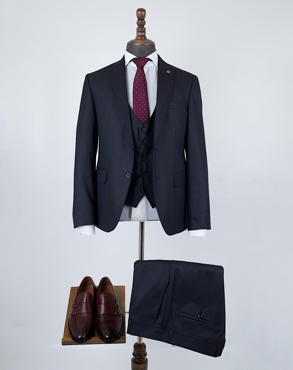 Abner Blue Set Blazer Linen Suit