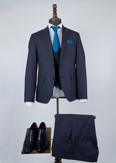 Alaric Blue Set Blazer Linen Suit