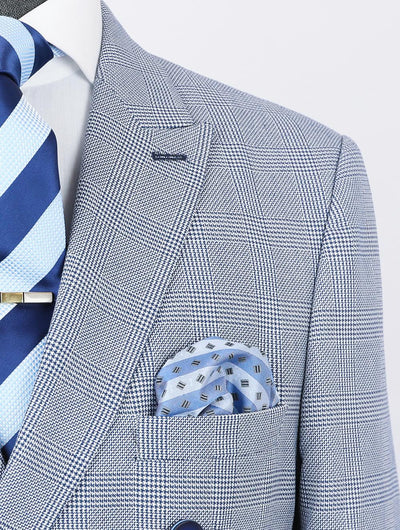 Armani Blue Set Blazer Linen Suit