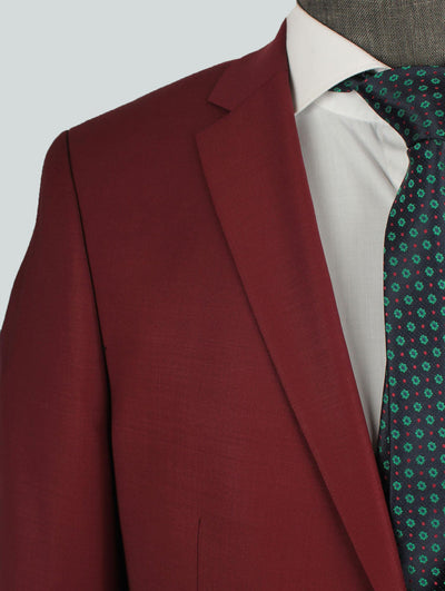 Brayden Maroon Set Blazer Linen Suit