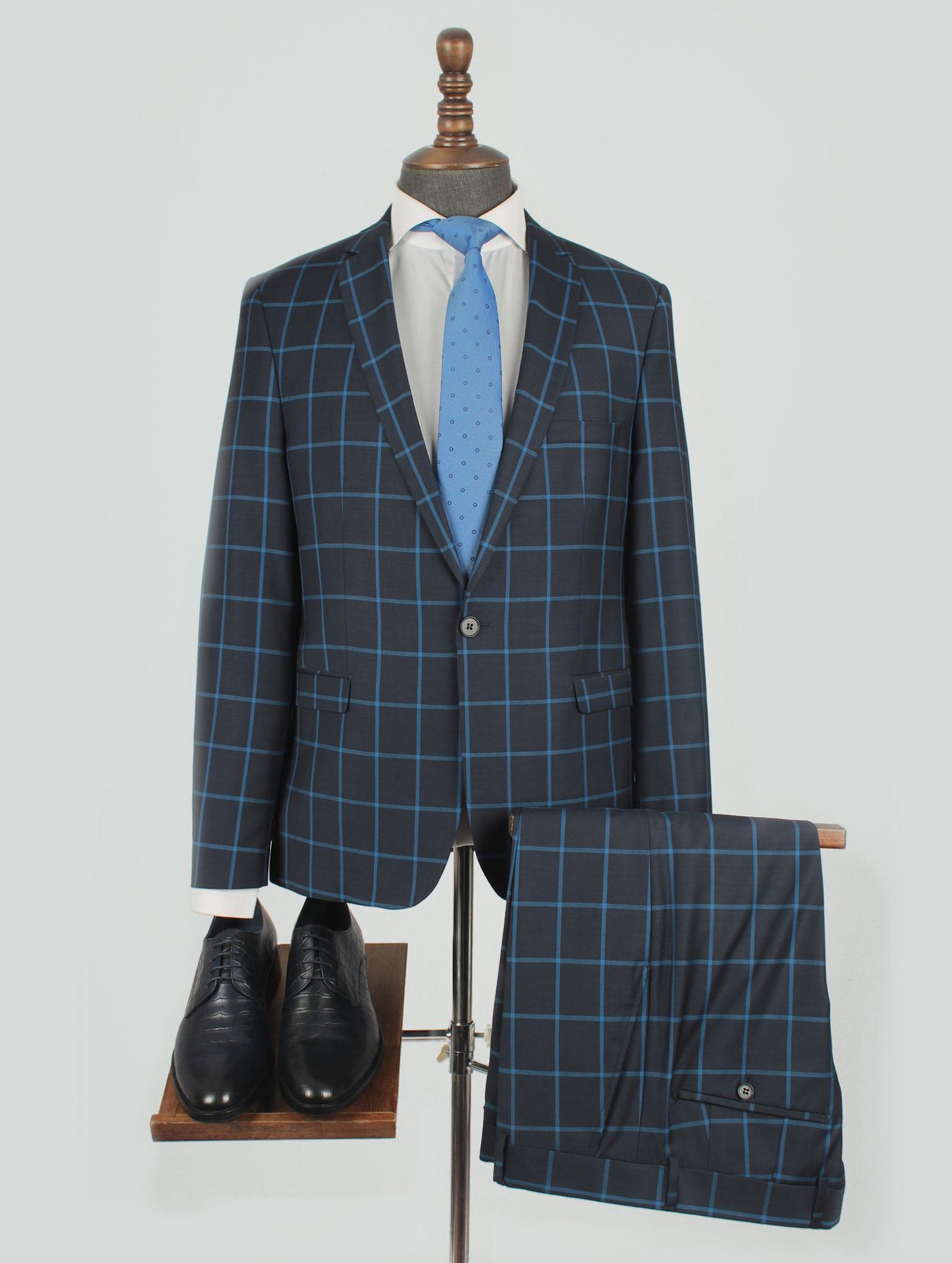 Damian Blue Set Blazer Linen Suit