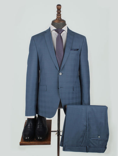 Dash Blue Set Blazer Linen Suit