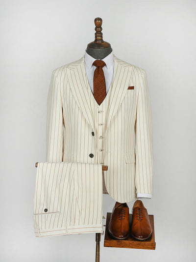 Hank White Set Blazer Linen Suit