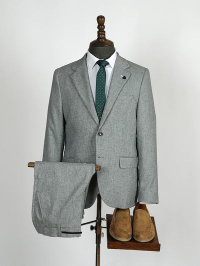 Kaiden Grey Set Blazer Linen Suit