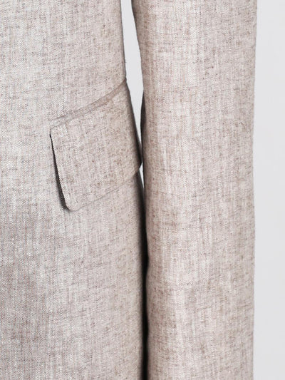 Maison Cream Set Blazer Linen Suit