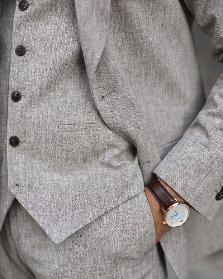 Marvin Cream Set Blazer Linen Suit