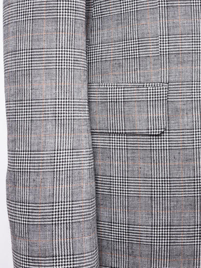 Moshe Grey Set Blazer Linen Suit