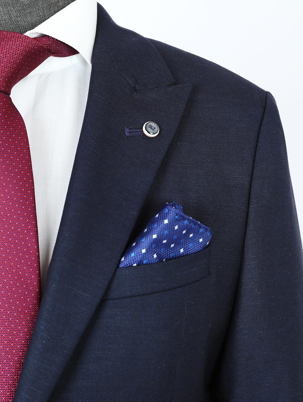 Ulises Blue Set Blazer Linen Suit