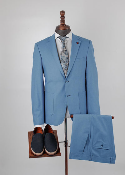 Arturo Blue Set Blazer Linen Suit