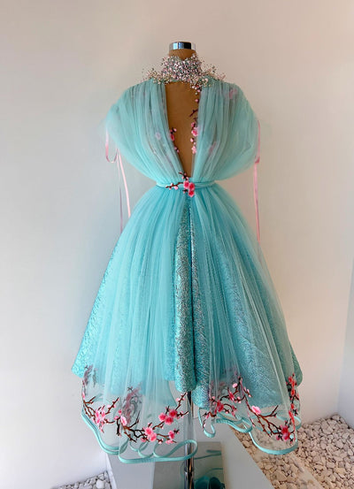Princess Short Strapless Tulle Cocktail Dress