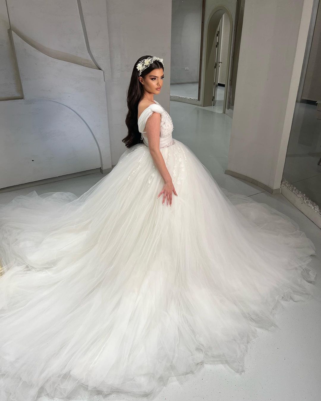 Carmela Luxury White Wedding Dress