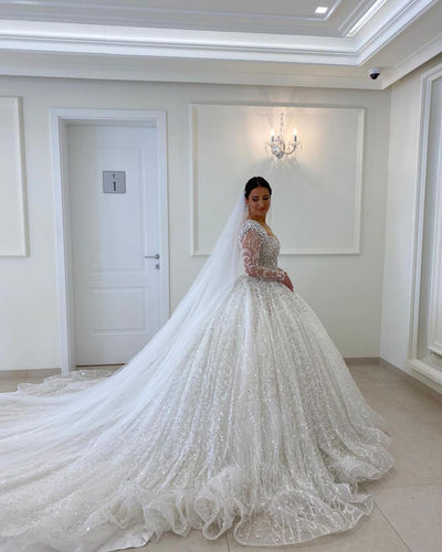 Carol Luxury White Wedding Dress