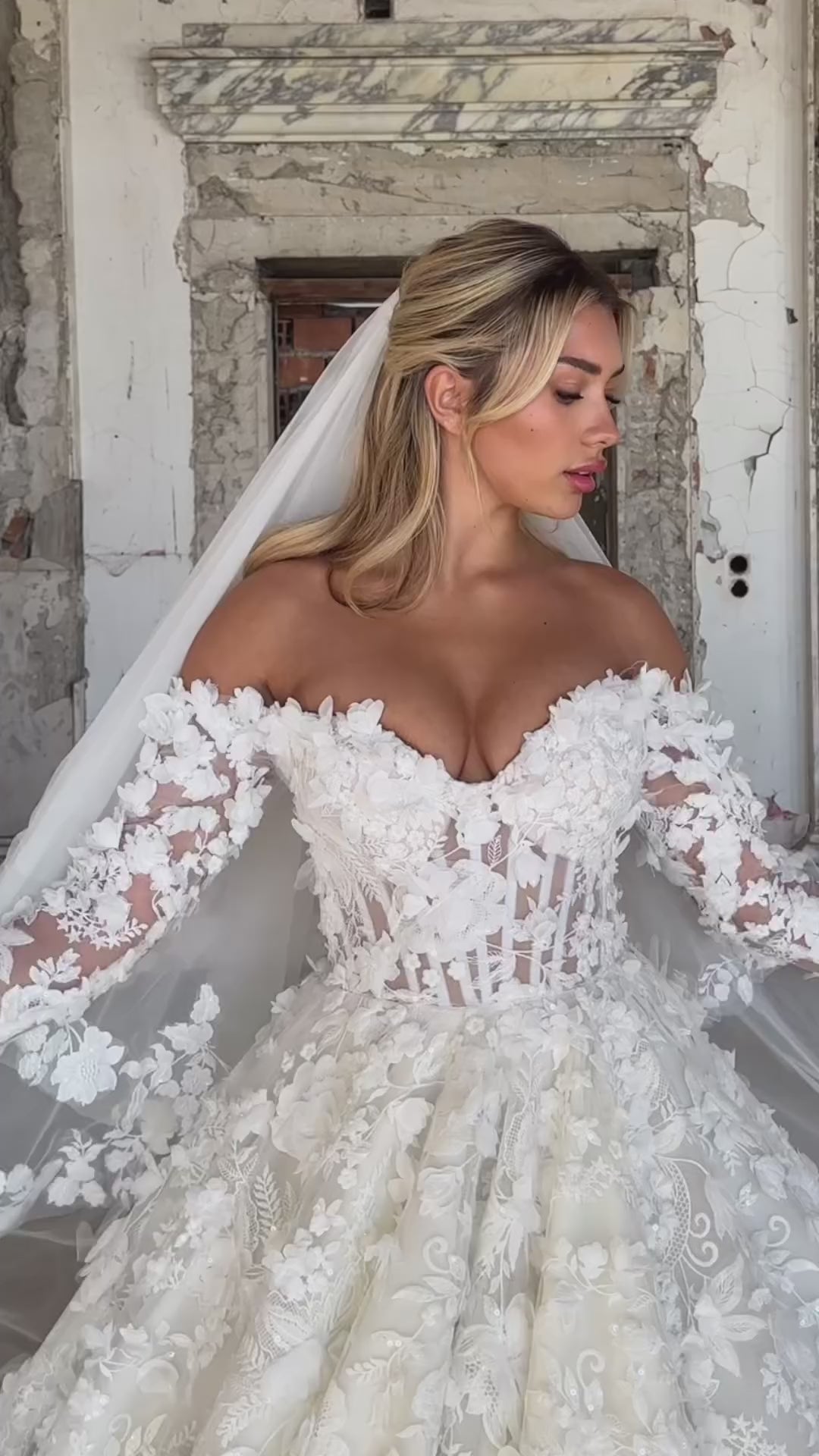 Nidra Luxury White Wedding Dress