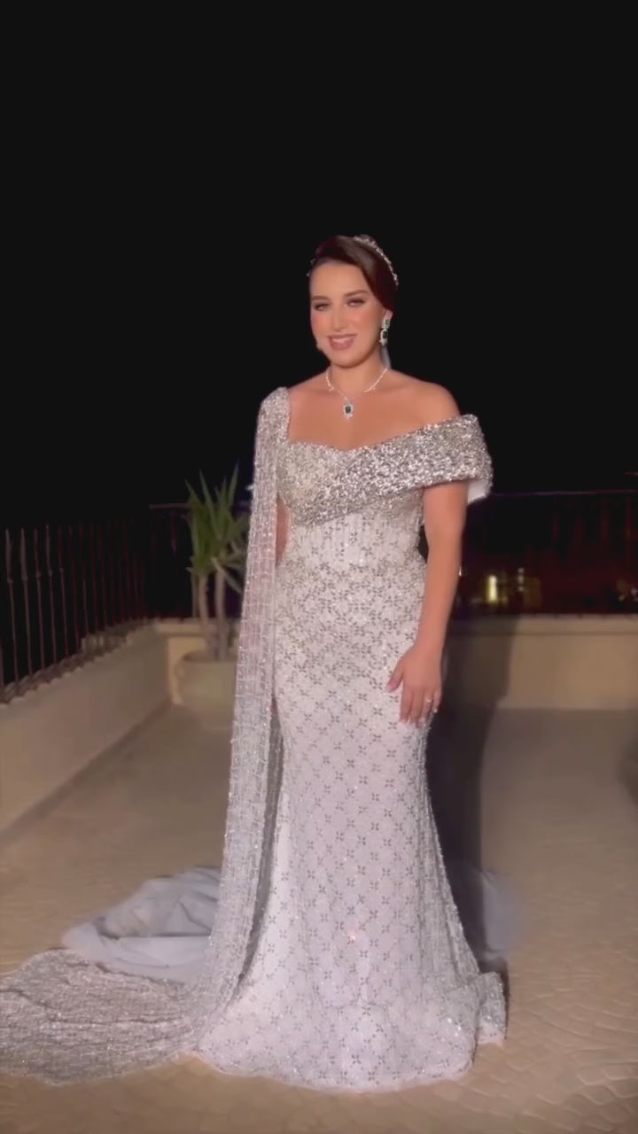 Zeba Luxury White Wedding Dress