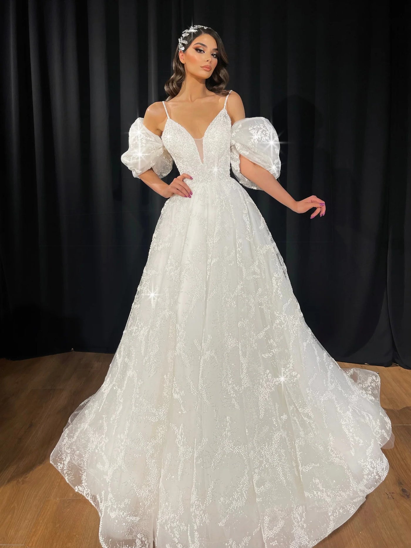 Elisabeth Off-the-shoulde  Wedding Dress