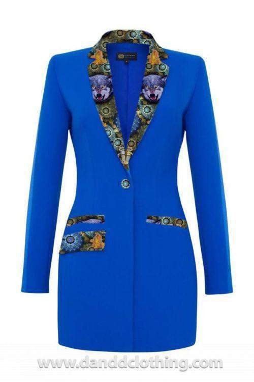 Blue Jacket Classic Collection-AFRICAN WEAR FOR WOMEN,Blue,Jackets,Women Jackets
