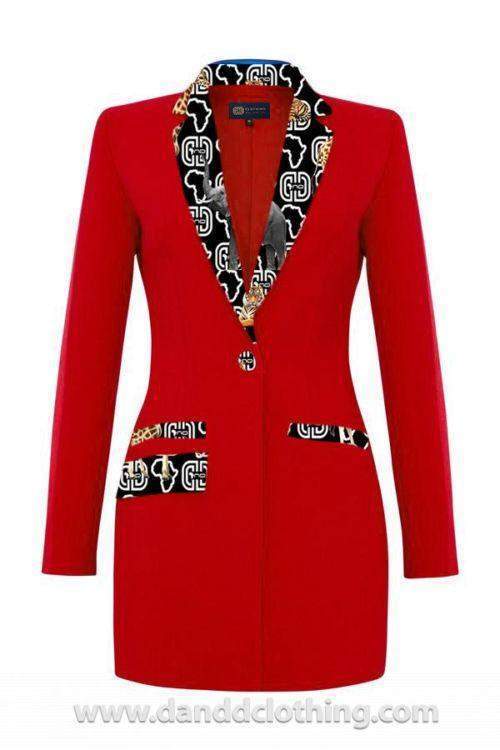 Red Jacket Classic Collection-AFRICAN WEAR FOR WOMEN,Jackets,Women Jackets